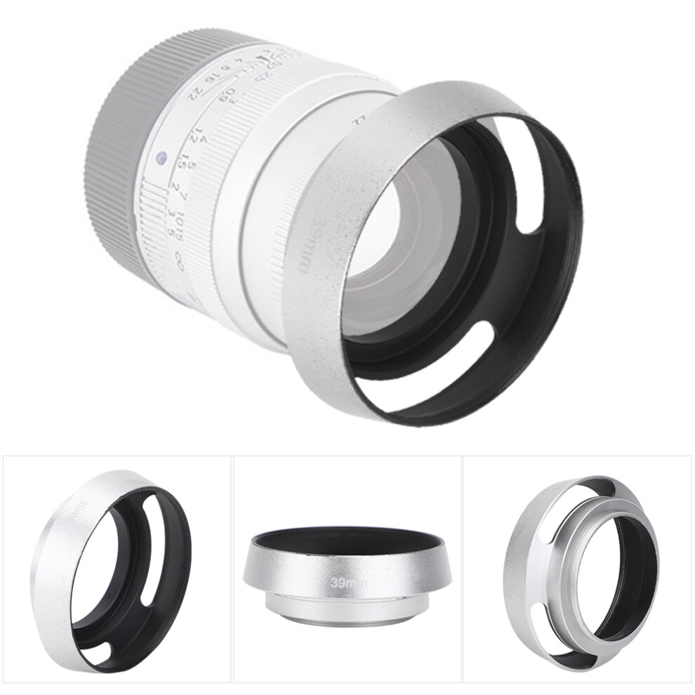 Lightweight 39Mm Aluminium Alloy Lens Hood For Leica Camera Finish Silver 8481392396377