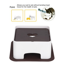 Adjustable Plastic Pet Feeding Table for Small Dogs & Cats, Small/Large Sizes