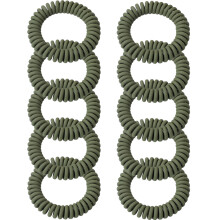 Elastici per capelli versatili da donna, spirali non assorbenti con texture liscia e opaca, elastici per capelli attorcigliabili a forma di cordino
