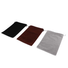 Jewellery Gift Dustproof Pouches 3 Pack Flocking Cloth Drawstring Storage Bags