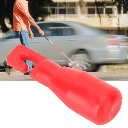 2pcs Cane Tip Replacements Hook Type for Walking Stick - Red Rubber Easy Fit 2