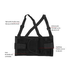 Adjustable Back Support Waist Belt for Lumbar Pain and Sprain Relief Black M