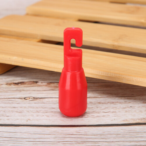 2pcs Cane Tip Replacements Hook Type for Walking Stick - Red Rubber Easy Fit