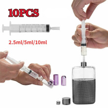 (2.5ML, 10pcs) 2.5/5/10ml Syringe Perfume Dispenser Perfume Syringe Cosmetic Refillable Bottle