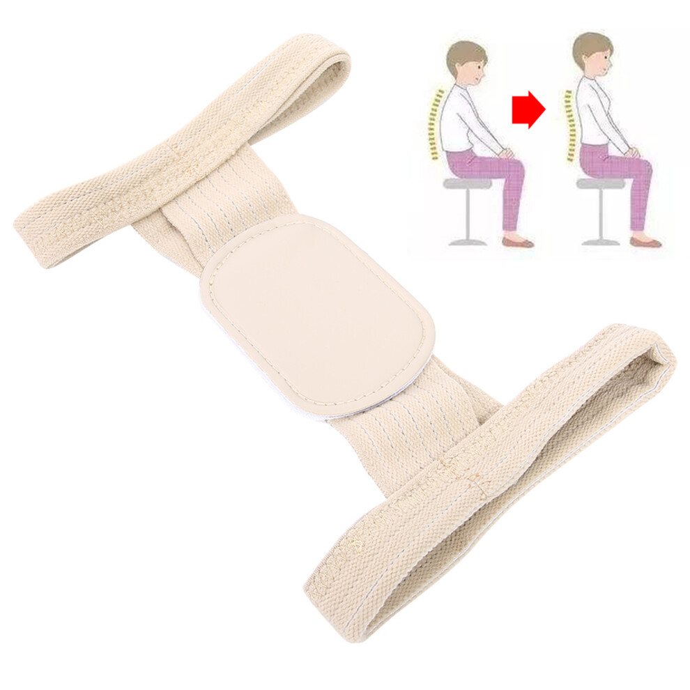 Beige Adult Posture Corrector Brace Xs-Xl Support For Back & Spine