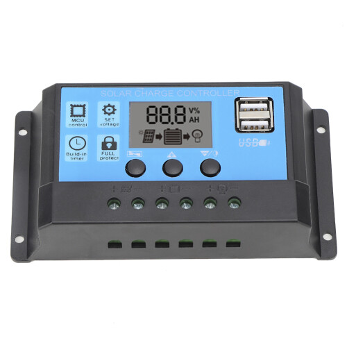 Solar Laderegler 30A LCD PWM USB Auto 1