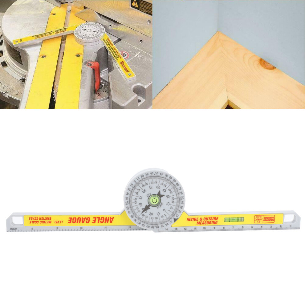 Engineering Plastic Miter Saw Protractor - High Accuracy Ruler For Outdoors 4661392670682