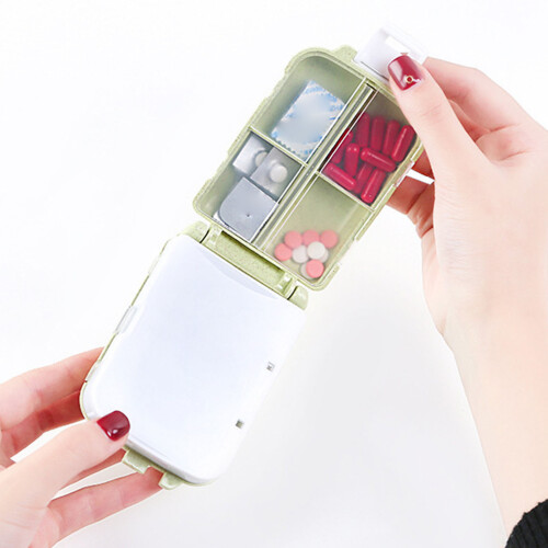 (Green) 3-Layer Medicine Box, Large Capacity, Durable 1