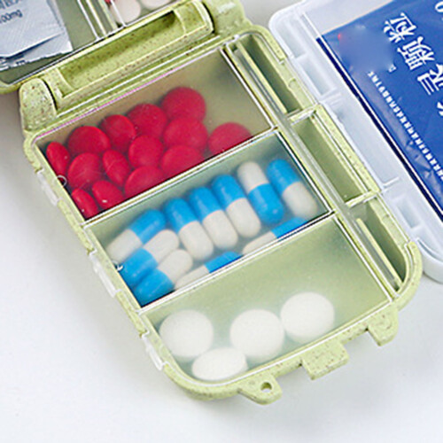 (Green) 3-Layer Medicine Box, Large Capacity, Durable 2