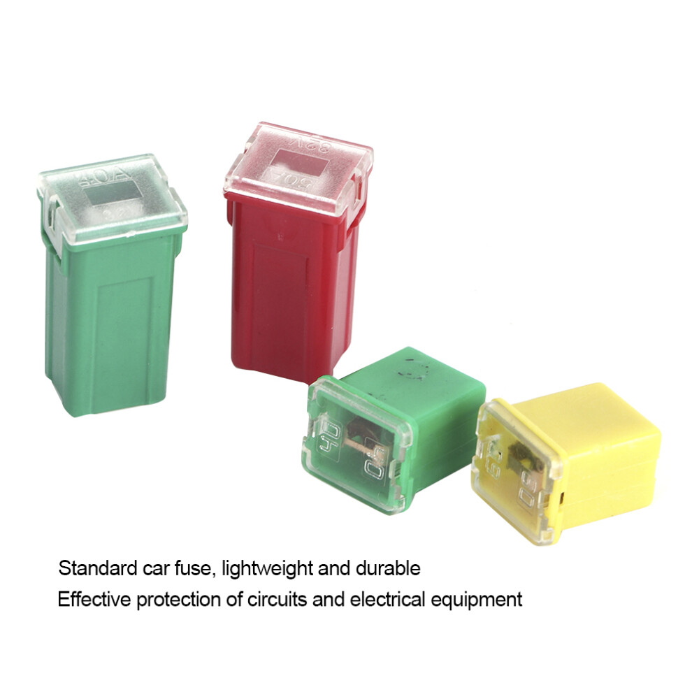 Car Fuse Assortment 20Pcs Rectangle Metal Fuses 20A-60A For Japan & Us Cars 3211392671175