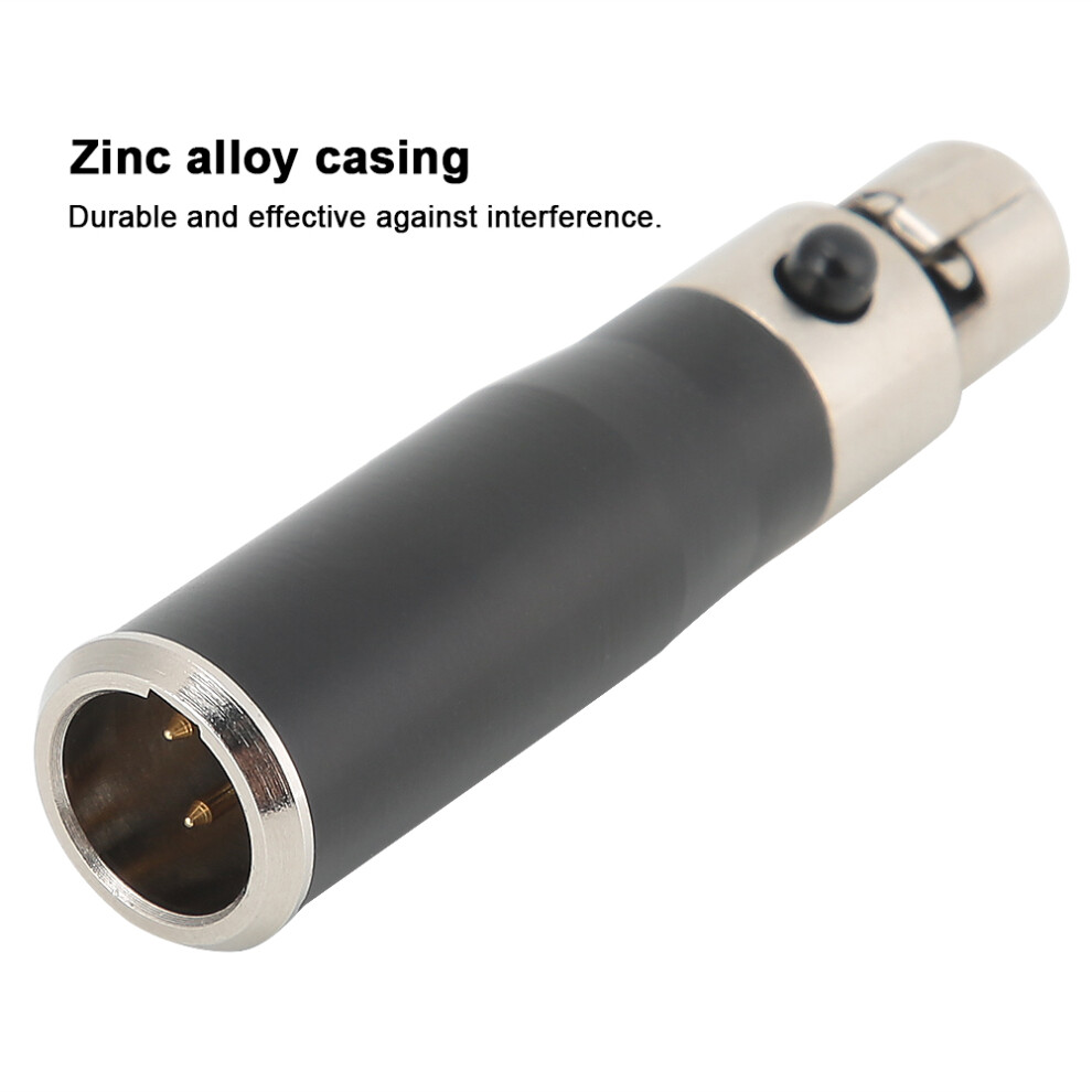 Zinc Alloy Mini Xlr Audio Adapter 2Pcs Male 3Pin To Female 4Pin Converter 8001392671443