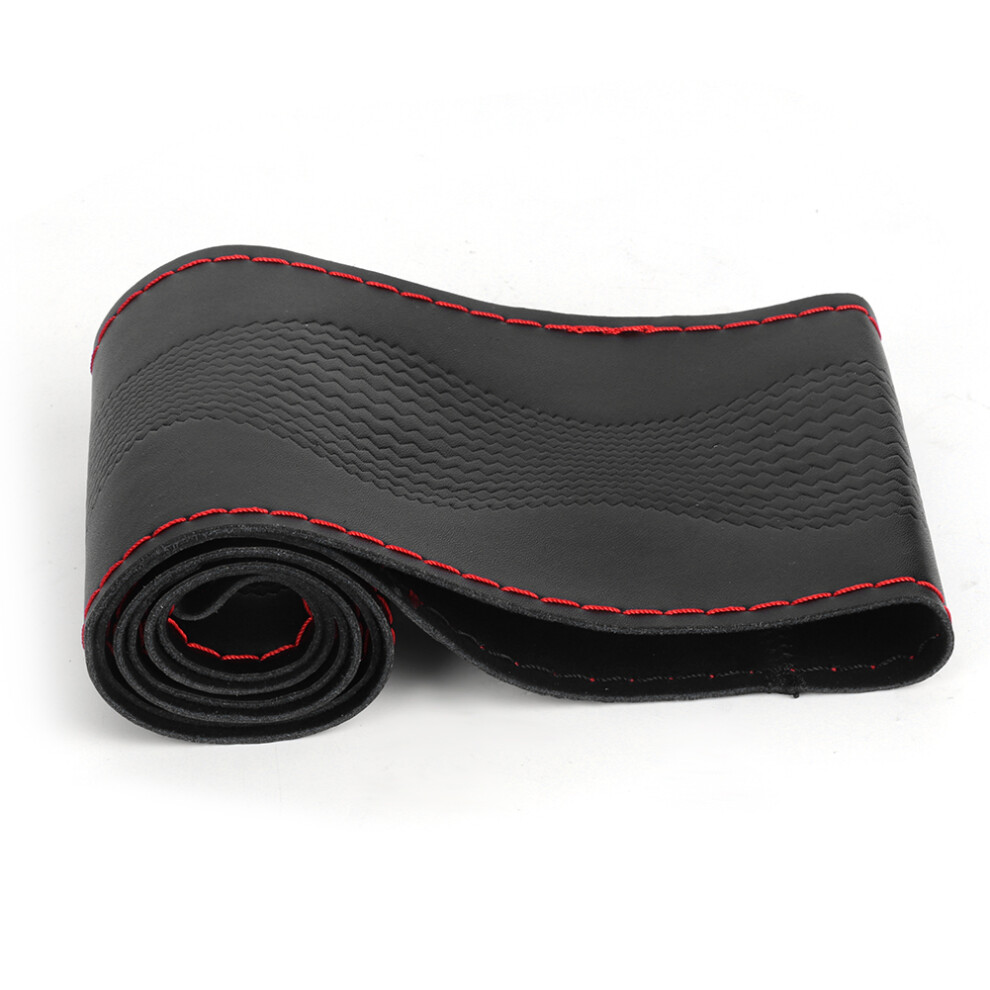 Leather Steering Wheel Cover 38Cm Black 7340572519450