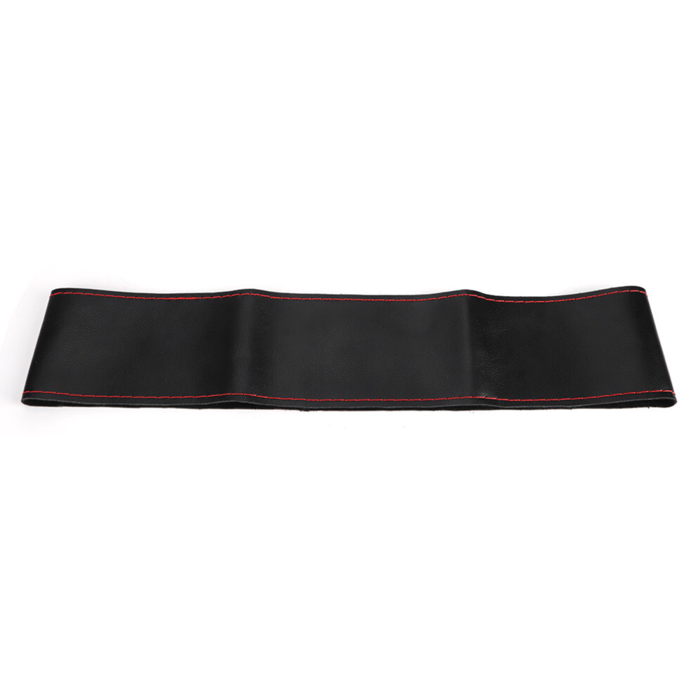 Leather Car Steering Wheel Cover Needle Thread Kit Hand Sewing Diy Black/Red 8281392401817
