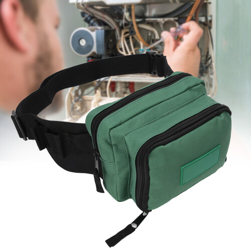 Durable Electrician Belt Tool Bag Water-Proof Polyester 12L Storage Gray