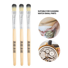 3pcs Watch Movement Cleaning Brush Repair Tool, 10.8cm, Wooden Handle