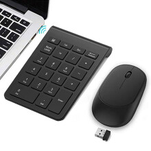 RF304T 2.4G Wireless Ultra-Thin Digital Keyboard with 22 Keys & Mouse Set