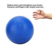 2pcs Blue Silicone Grip Ball Hand Finger Strength Massage Stress Relief Therapy