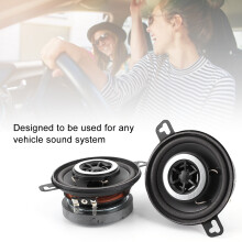 2pcs 3.5in 200W Coaxial Car Speakers Stereo Hifi Loudspeakers Black Silver