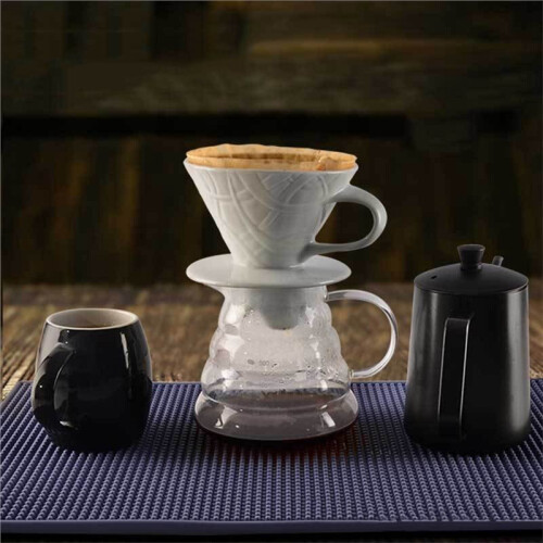 Ceramic Hand Filter Cup Three-Hole Filter Large Ceramic Funnel Filter Cup Coffee Maker Accessories