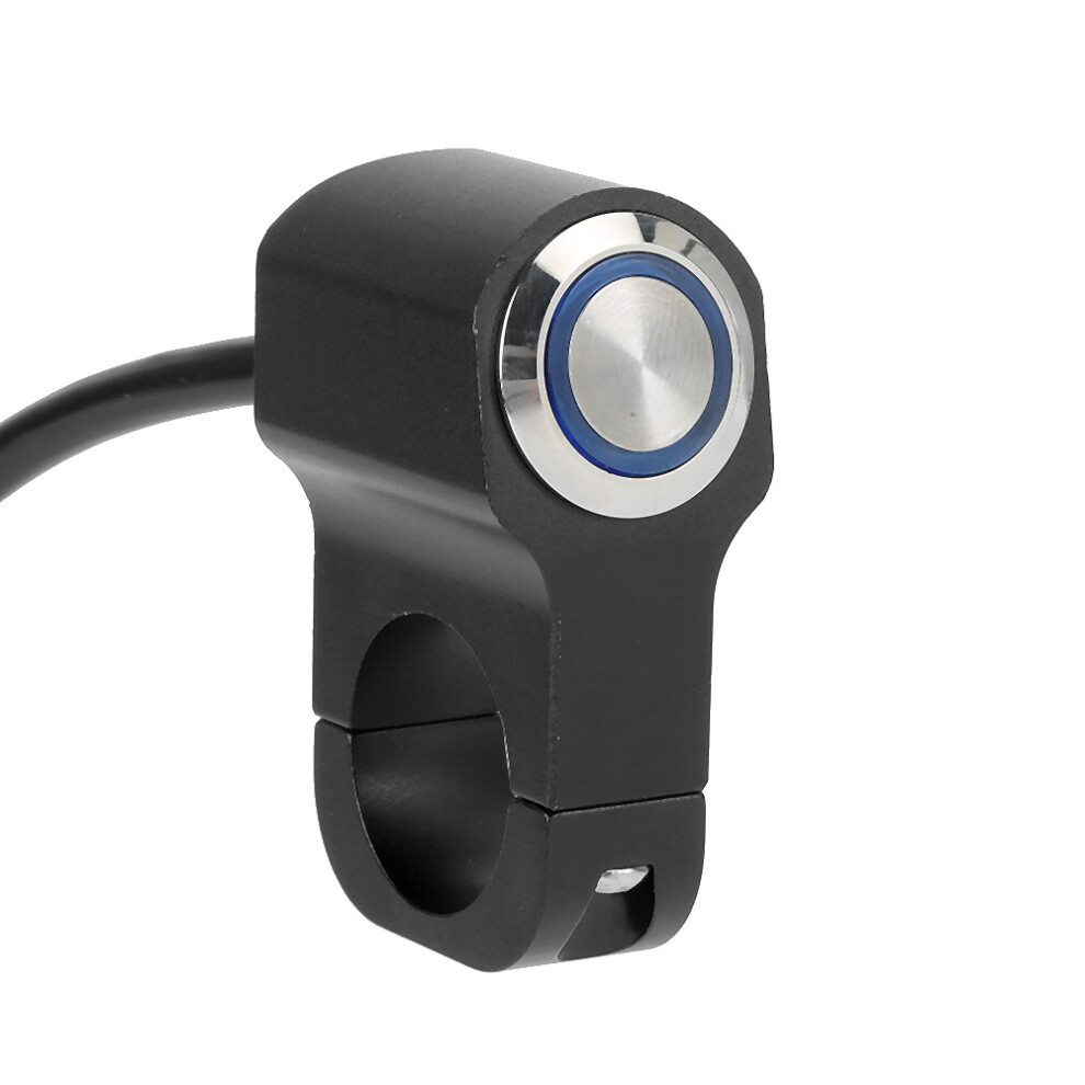 22Mm Waterproof Steel Handlebar Switch For Motorcycle Atv With Indicator Blue 6901392404800