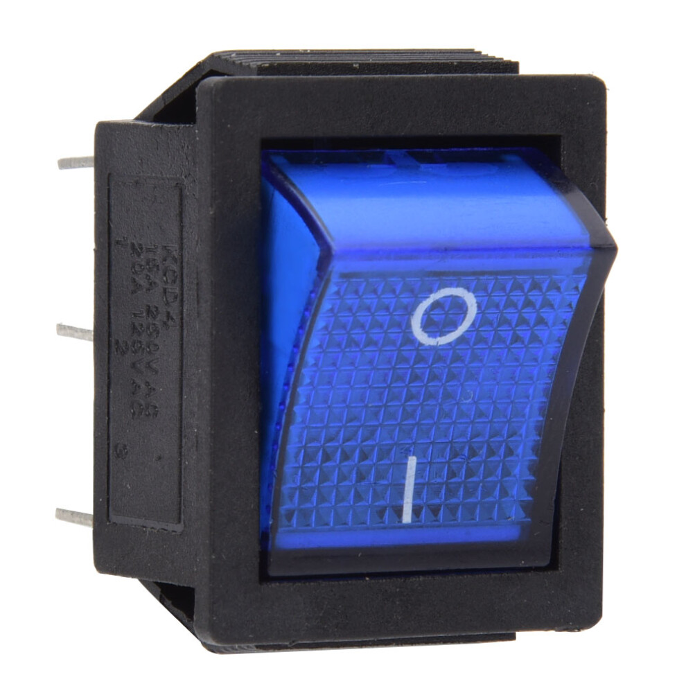 10 Pack Blue Illuminated Rocker Switch 6 Pin KCD4