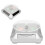 Solar LED Rotating Jewelry Display Stand 9cm Silver with Light 8