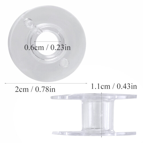 Multi-Functional Plastic Bobbins 100Pcs for Hand & Machine Sewing 15mm Size 2