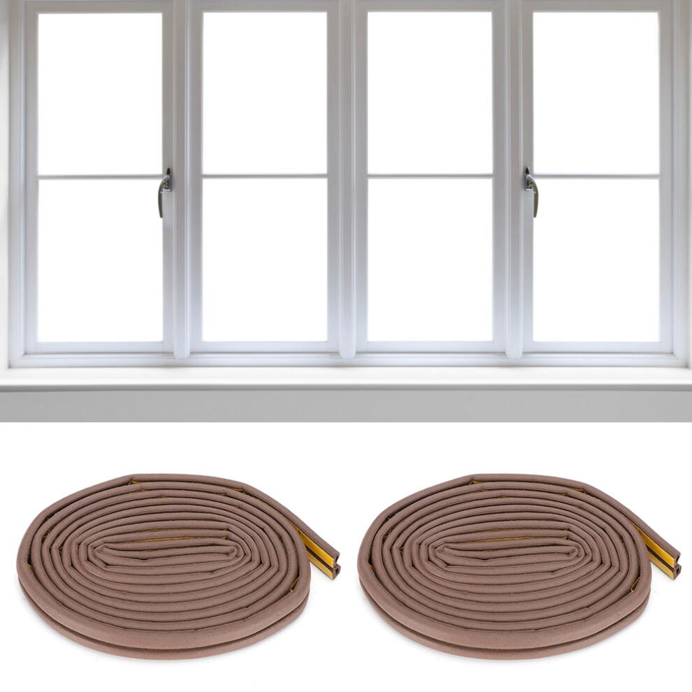 2Pcs Brown Sound Insulation Sealing Strips Self Adhesive For Doors & Anti Theft 6911392405745