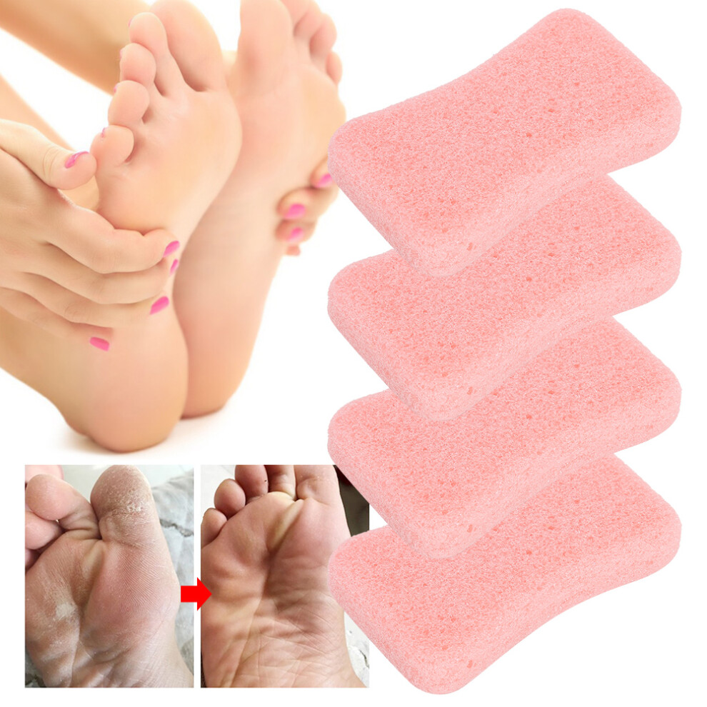 4pcs Pumice Stone Foot Callus Remover Pedicure Scrubber, 11x6.5x2cm