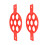 2Pcs Red Silicone Non-Stick 7-Hole Pancake Mold | DIY Baking Accessory 6