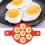 2Pcs Red Silicone Non-Stick 7-Hole Pancake Mold | DIY Baking Accessory 8