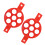 2Pcs Red Silicone Non-Stick 7-Hole Pancake Mold | DIY Baking Accessory 9