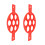 2Pcs Red Silicone Non-Stick 7-Hole Pancake Mold | DIY Baking Accessory 14