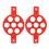 2Pcs Red Silicone Non-Stick 7-Hole Pancake Mold | DIY Baking Accessory 15