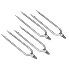 Stainless Steel 2 Prongs Fishing Spear Gaff Hook 16.5cm Outdoor Tackle