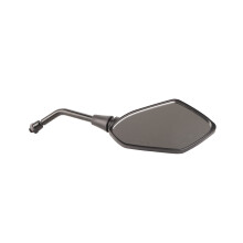 Motorcycle Rearview Wing Mirror Pair, Black, 10mm, 306x195mm