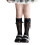 Fashionable Layered Leg Warmer Soft Nylon Component with-Black 1