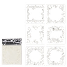 6Pcs Floral Stencils 5x5Inch PET Painting-Yingying among flowe