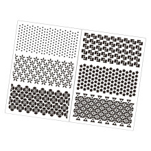 6Pcs Creative Handmade Scrapbooking Stencils-Parallel Whispers