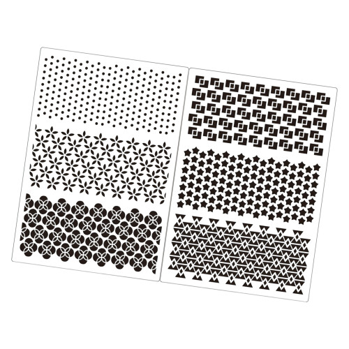 6Pcs Creative Handmade Scrapbooking Stencils-Parallel Whispers