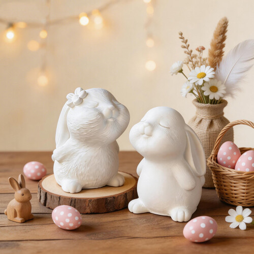 Silicone Handmade Mold Rabbits Shape Crafting Moulds Figurine 1