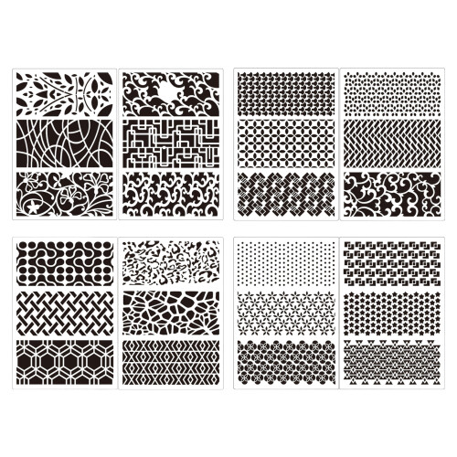 6Pcs Creative Handmade Scrapbooking Stencils-Parallel Whispers 1