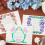 6Pcs Washable PET Stencils 5x5Inch-surrounded by flower 5