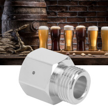 Aluminum CO2 Tank Adapter TR21-4 Female to W21.8-14 Male Silver
