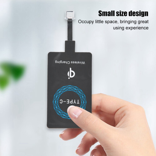 Type C Wireless Charger Receiver 2PCS Slim Compact Adapter for Mobile Phones 2