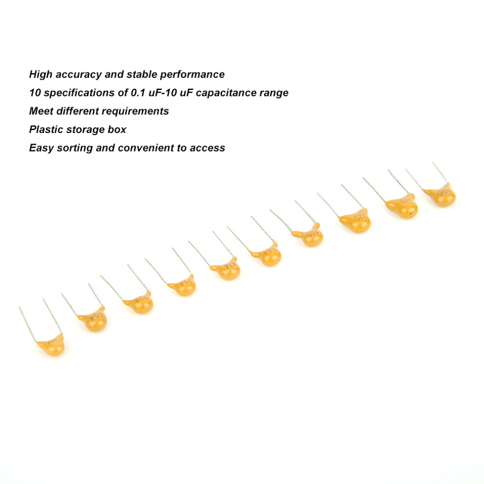 Multilayer Ceramic Capacitor Assortment 0.1Uf-10Uf 500Pcs Electronic Components 3641392410748