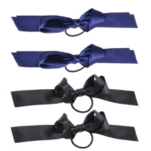 Klassische modische Haarspange, weiche, seidige Chiffon-Haargummis für kreative DIY-Frisuren (2er-Pack, inklusive praktischem Reißverschlussbeutel)