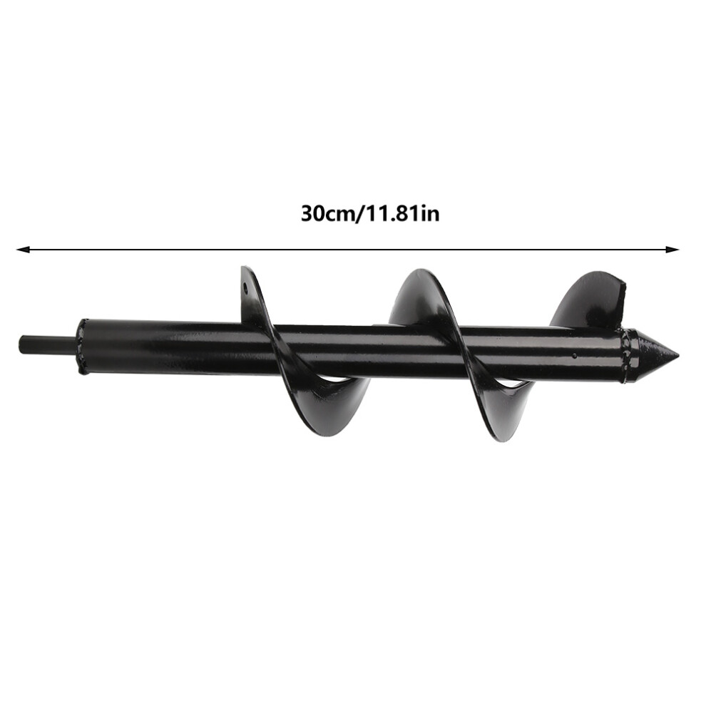 8X30cm Steel Garden Planting Auger Spiral Drill Bit Yard Post Hole Digger 8471392412009