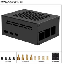 For Raspberry Pi 5 Case (P579-V3) Support PCIe M.2 NVMe SSD Shield Top X1001 / X1003 / X1000 / X1015 & Active Cooler