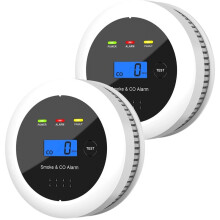 Smoke Detector Carbon Monoxide Detector Combo, 2 in 1 Smoke and Carbon Monoxide Alarm Fire Alarm CO Detector 2 Pcak
